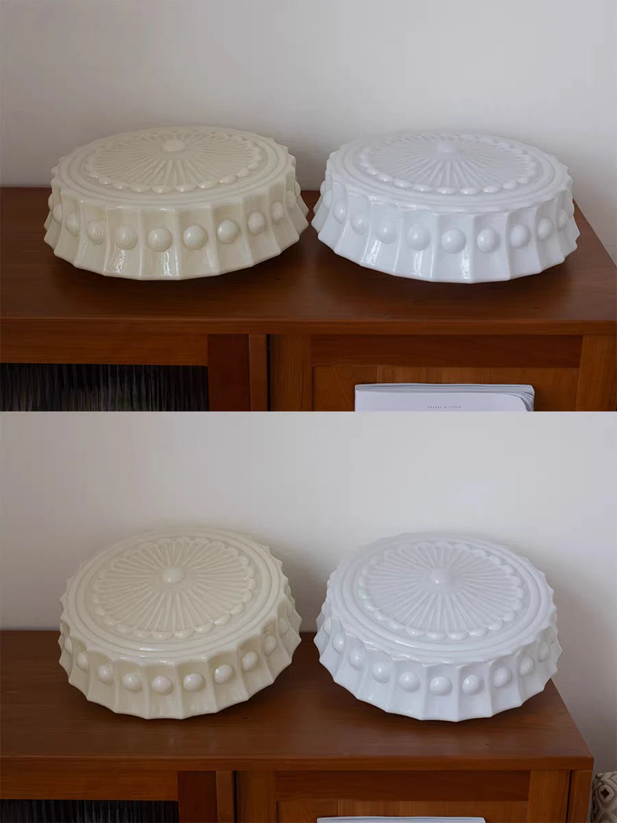 plafonnier classique blanc ornements géométriques cuisine chambre salle manger entrée étude