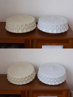 plafonnier classique blanc ornements géométriques cuisine chambre salle manger entrée étude
