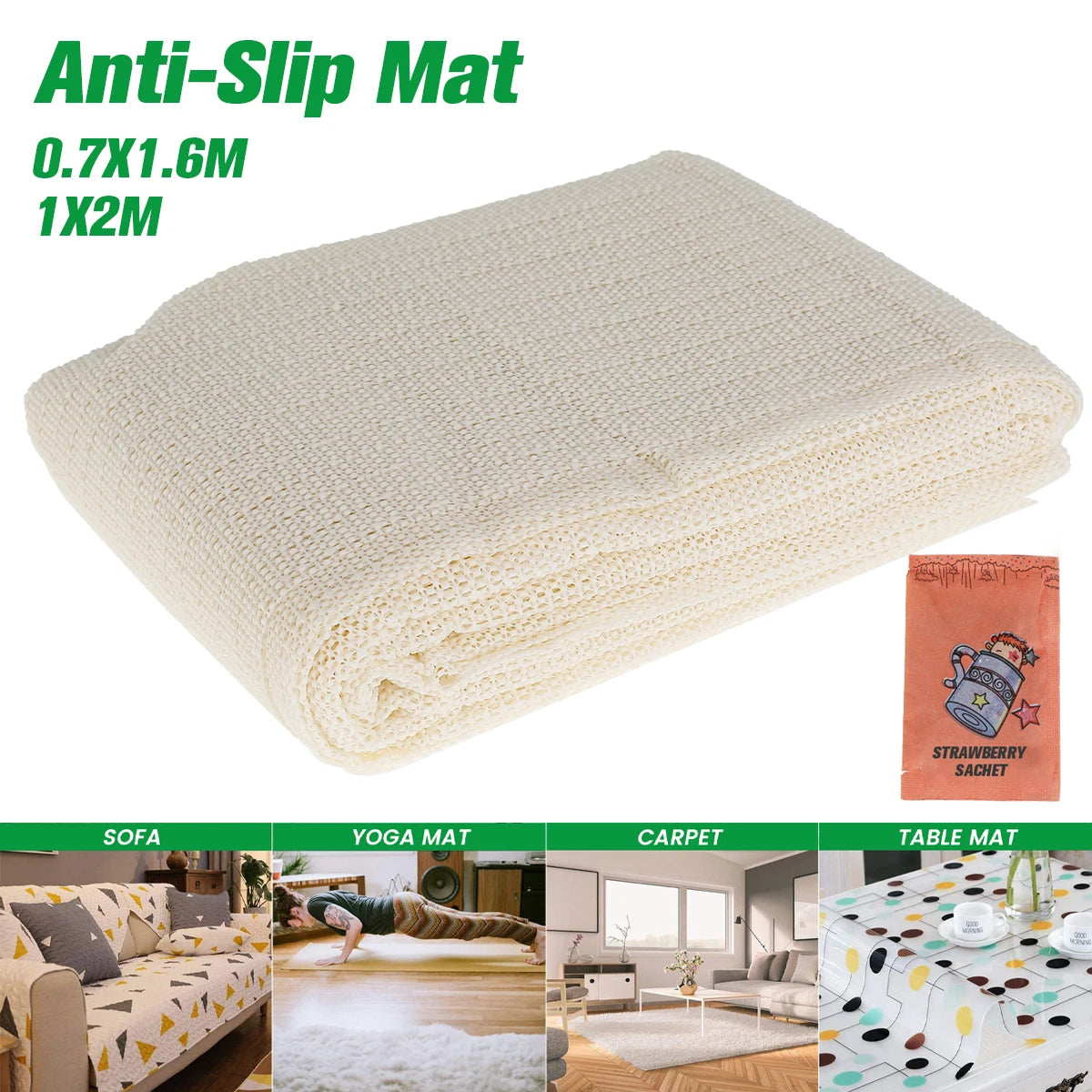 tapis anti dérapant pvc maillé salle bain beige clair texture alvéolaire respectueux environnement 0.7x1.6m