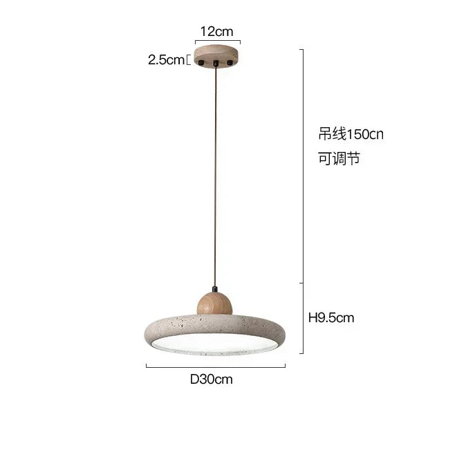 Suspension lumineuse pierre naturelle gris clair texture béton moderne minimaliste 249 2000 lumens