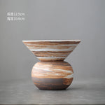 bol céramique moderne marbré couleur marron beige gris artisanal table thé decoration