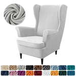 housse fauteuil oreilles velours extensible repose pied salon salon chambre