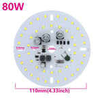 plaque led circulaire blanc matrice diodes smd 50w 80w 150w ac220v 240v