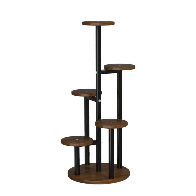 étagère plantes moderne multi niveaux noire blanche bois pots succulentesintérieurextérieur