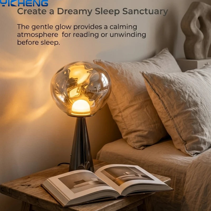 lampe table contemporaine argentée noire rechargeable LED portable chambre coucher