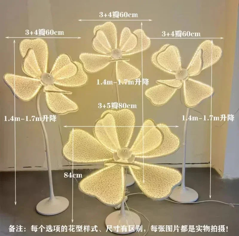 décoration mariage fleurs artificielles lumineuses soie blanches jaunes ornement intérieur