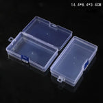 boîtes rangement transparentes modernes empilables poignées diverses tailles outils accessoires organisation pratique