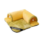 Lit chat jaune vert velours doux moderne coussin zipper