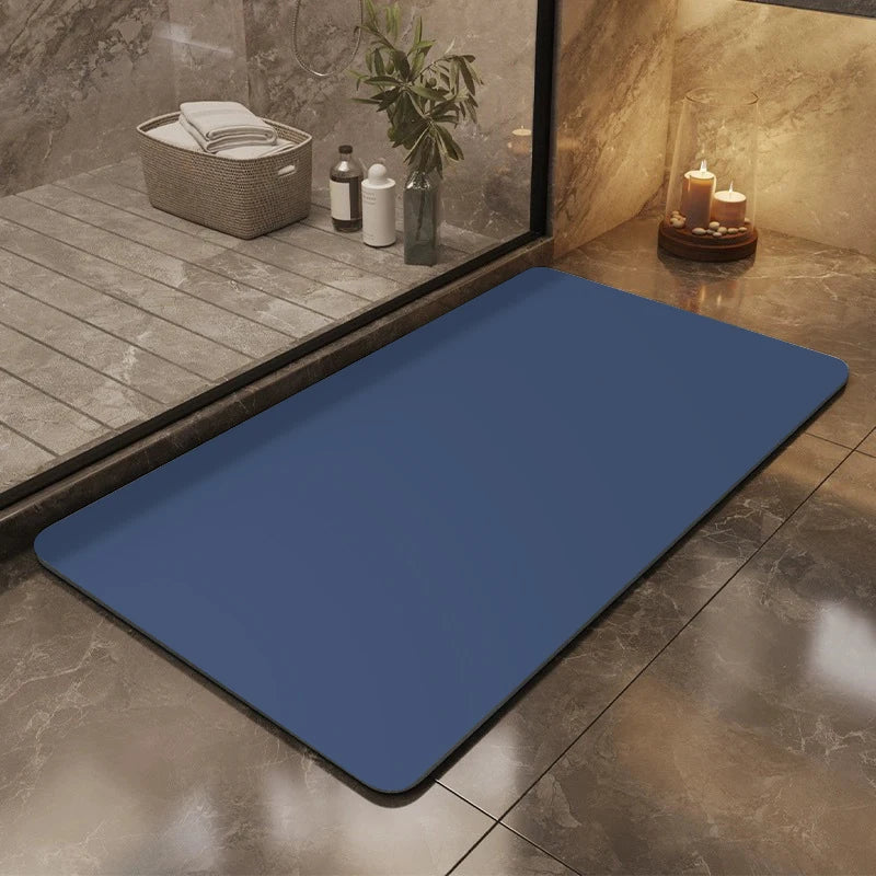 tapis sol antidérapant gris clair moderne salle bain entrée boue diatomée