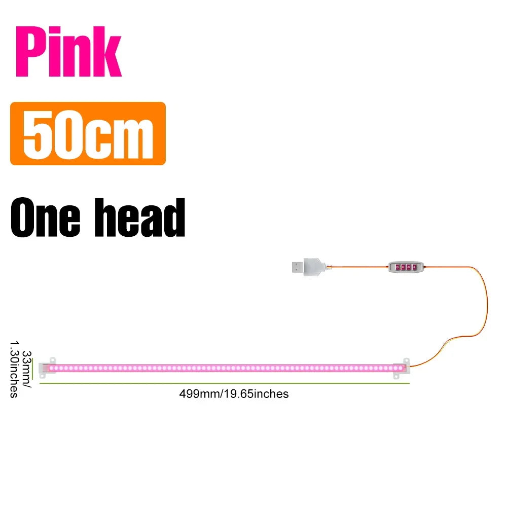 lampe led plante 30 50cm blanc rose bleu moderne clips adaptable usb