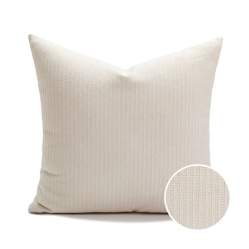 housse coussin vert olive moderne tissu polyester coton géométrique décoration intérieure écologique simple nordique