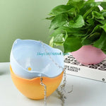 Cache pot suspendu moderne orange bleu rose jaune ridé opale chaîne
