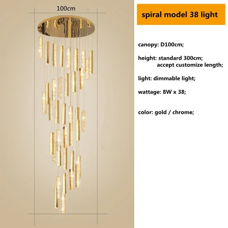 suspension lumineuse contemporaine or argent texture brillante élégante chambre salle bain led
