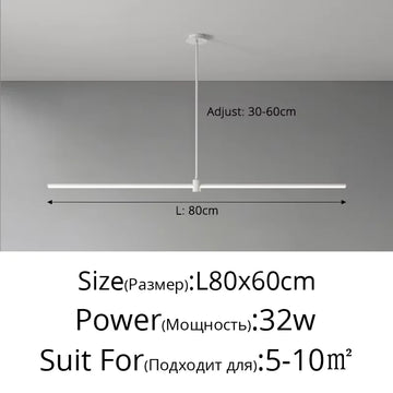 lampe suspendue moderne minimaliste aluminium blanc noir luminaire salon cuisine intérieur led