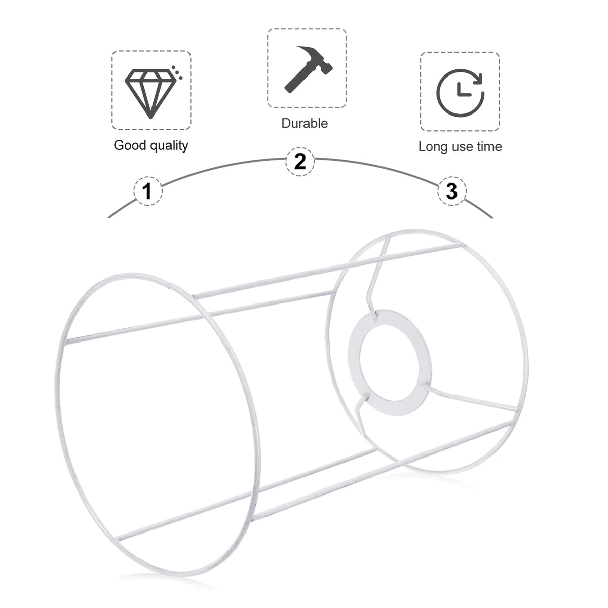 abat jour structure métallique blanc industriel minimaliste suspension fil cage protection ampoule