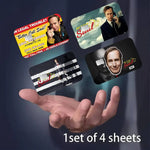 autocollants cartes bancaires credit multicolore dessin anime waterproof réutilisable festive decoration magnetic
