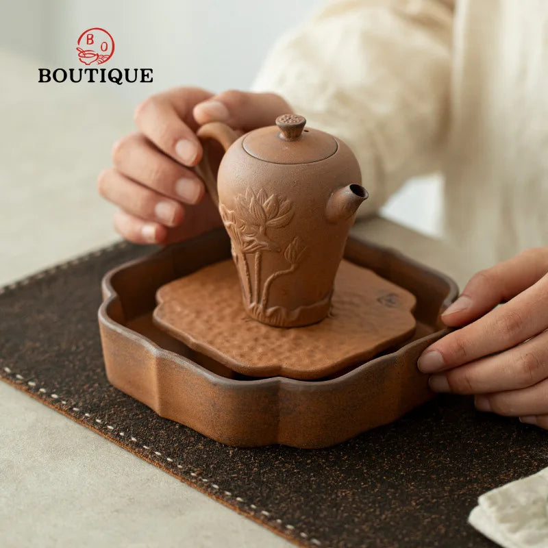 support thé céramique cha xi plateau disque pot wash bowl basin storage kung fu
