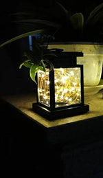 lanterne solaire décorative vintage rustique lumière jaune imitation flamme bougieextérieur ambiance camping jardin decoration