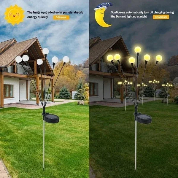 lumière solaire led moderne noire blanche boules lumineuses extérieure ip67 étanche pièces