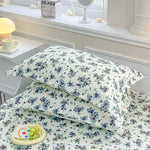 taies d'oreiller fleurées ensemble literie classique oreiller drap plat ours rose doux