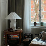 lampe table moderne papier blanc texture froissée éclairage ambiant sans ombre led 16w 20w