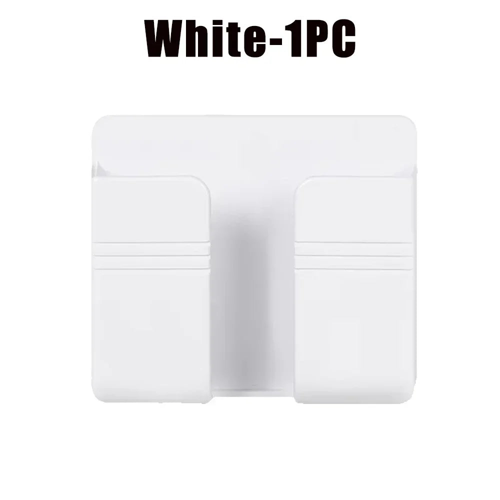 support téléphone portable blanc moderne adhésif rack stockage pratique suppléments