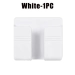 support téléphone portable blanc moderne adhésif rack stockage pratique suppléments