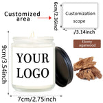 bougie parfumée cire soja blanc aromathérapie simple minimaliste bocal transparent étiquette opaque