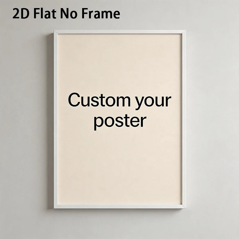affiche photo personnalisée toile cadre bois décoration murale minimaliste blanc
