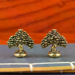 statues arbre bronze doré motifs gravés asiatique traditionnel