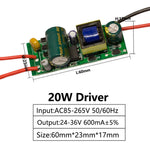 circuit intégré électronique moderne 60w 300ma 50v cc led vert jaune bleu rouge composants