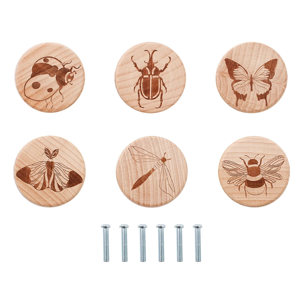 boutons tiroir animaux motifs modernes cartoon vis fixés blanc beige marron gris rose bleu