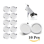 lot 10 spots led encastrés ronds blancs salon chambre intérieur moderne