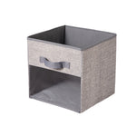 boîtes rangement pliables tissu lin beige poignées métalliques moderne organisation chambre enfants jouets