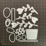 ciseaux découpe blancs motifs floraux géométriques artisanal papier cartonné bricolage scrapbooking
