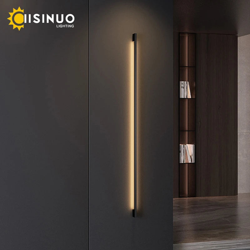 applique murale led moderne noire fixée mur éclairage quotidien 90 260V 10 lumières