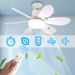 ventilateur moderne blanc lumières led télécommande flux lumineux élevé certification ul cem