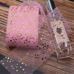 ruban tulle étoiles dorées rose bleu violet vert noir blanc élégant légèrement translucide six