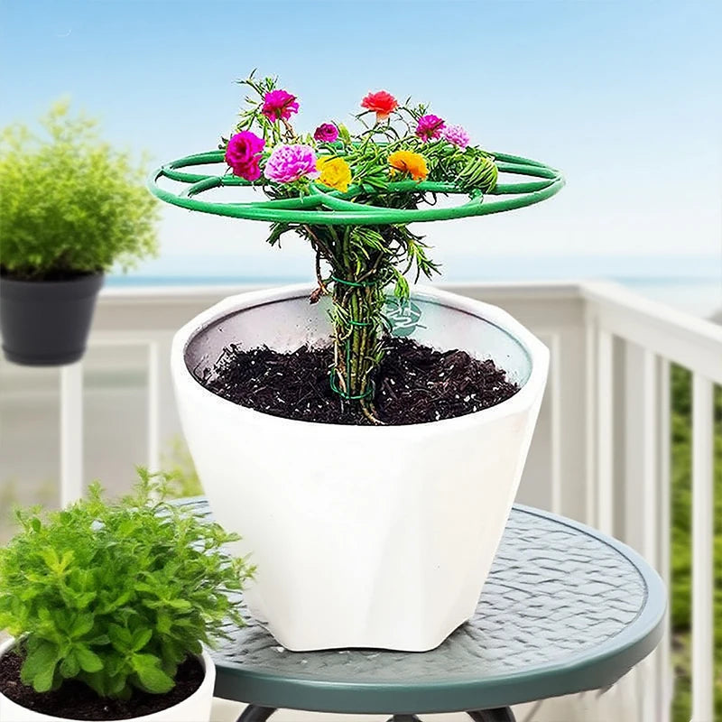 support plante grimpante pot fleuri terreau métal jardin decoration intérieur extérieur fixations pots variés