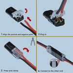 connecteur câble sans soudure blanc clips fonctionnel voies led strip basse tension 6a max