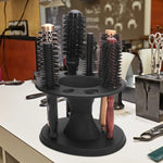organisateur brosses peignes coiffure emplacements moderne minimaliste surface mate vis