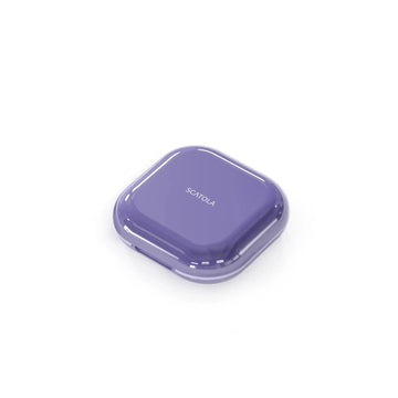 boîte pilules violet moderne compact compartiments snap closure voyages quotidien vitamines suppléments