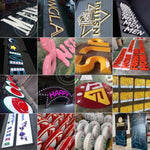 lettres lumineuses personnalisables modernes relief multicolores adhésives décoration murale extérieureentreprise