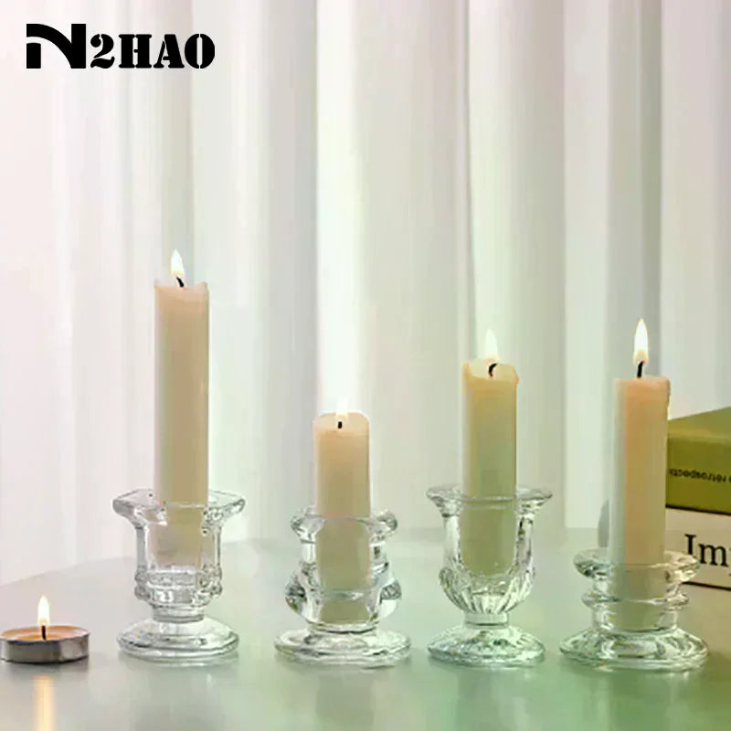 bougeoir transparent classique adhésif décoration maison mariage ornements transparent raisonné