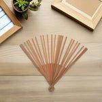 diy éventail bois pliant cadre main marron rayures classique artisanal kit fabrication