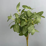 plantes artificielles feuilles vertes tiges blanches moderne minimaliste extérieur décoration