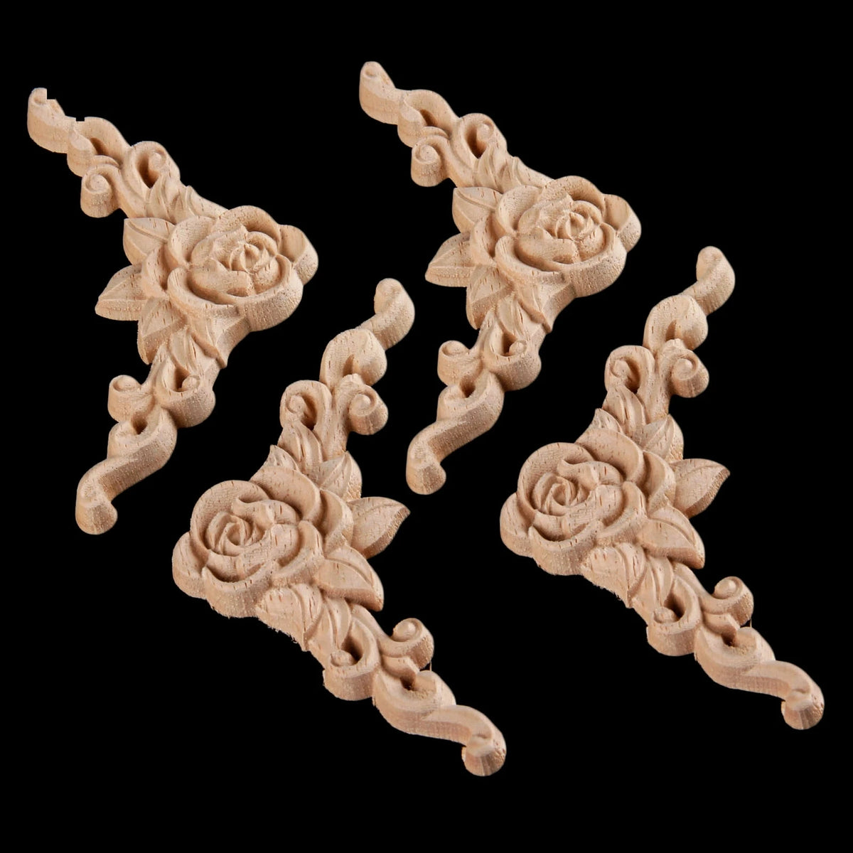 corniche bois rose feuilles decoratives baroque classique maison meuble angle sculptémanuelbeigeclair