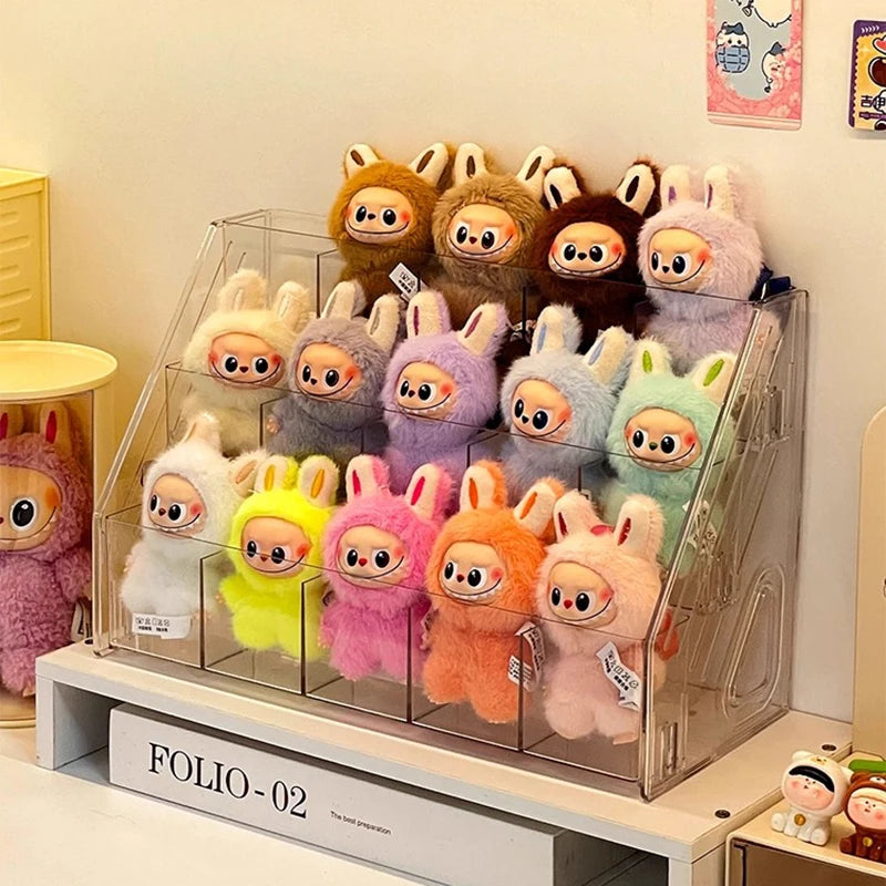 porte clés mignon animaux peluche douce multicolore étiquettes anneau métallique cartoon enfantsDecorationInterieur
