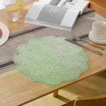 placemat quilté coton moderne blanc vert bleu rose gris marron