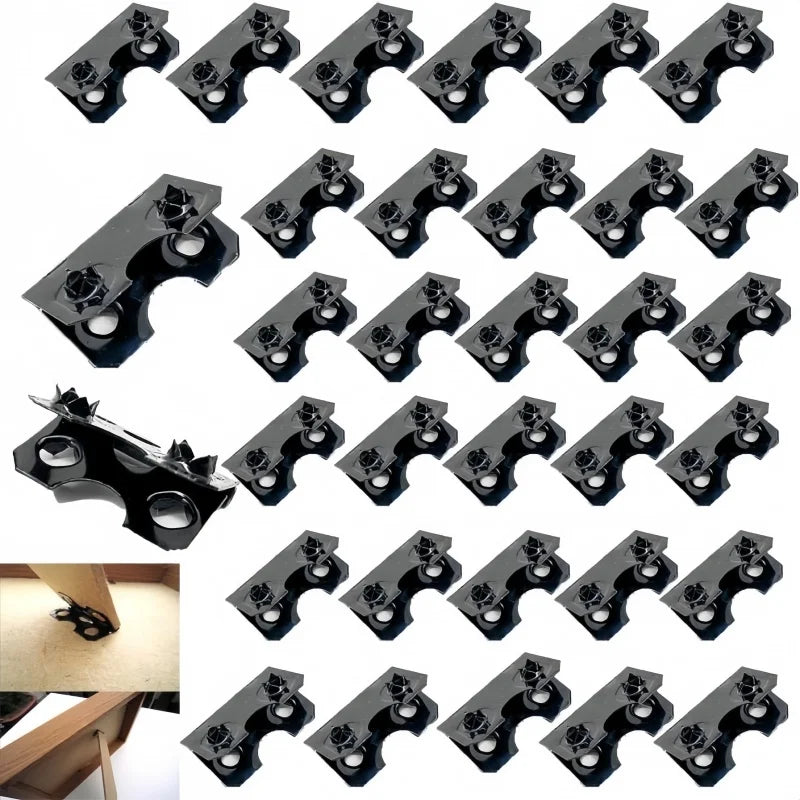 fixations métal noir pointes industriel utilitaire ancrage bois cadre photo diy fournitures framing supplies